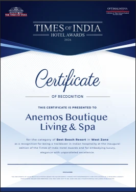 Certificate for best beach resort 